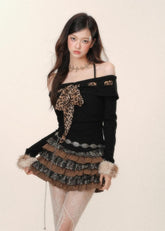 비대칭 오프숄더 탑